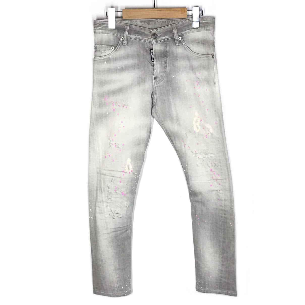 DSQUARED2 | ディースクエアード ペイント加工デニム デニムパンツ S71LA0877 S30260 グレー サイズ：42【倉吉店】
