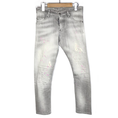 DSQUARED2 | ディースクエアード ペイント加工デニム デニムパンツ S71LA0877 S30260 グレー サイズ：42【倉吉店】