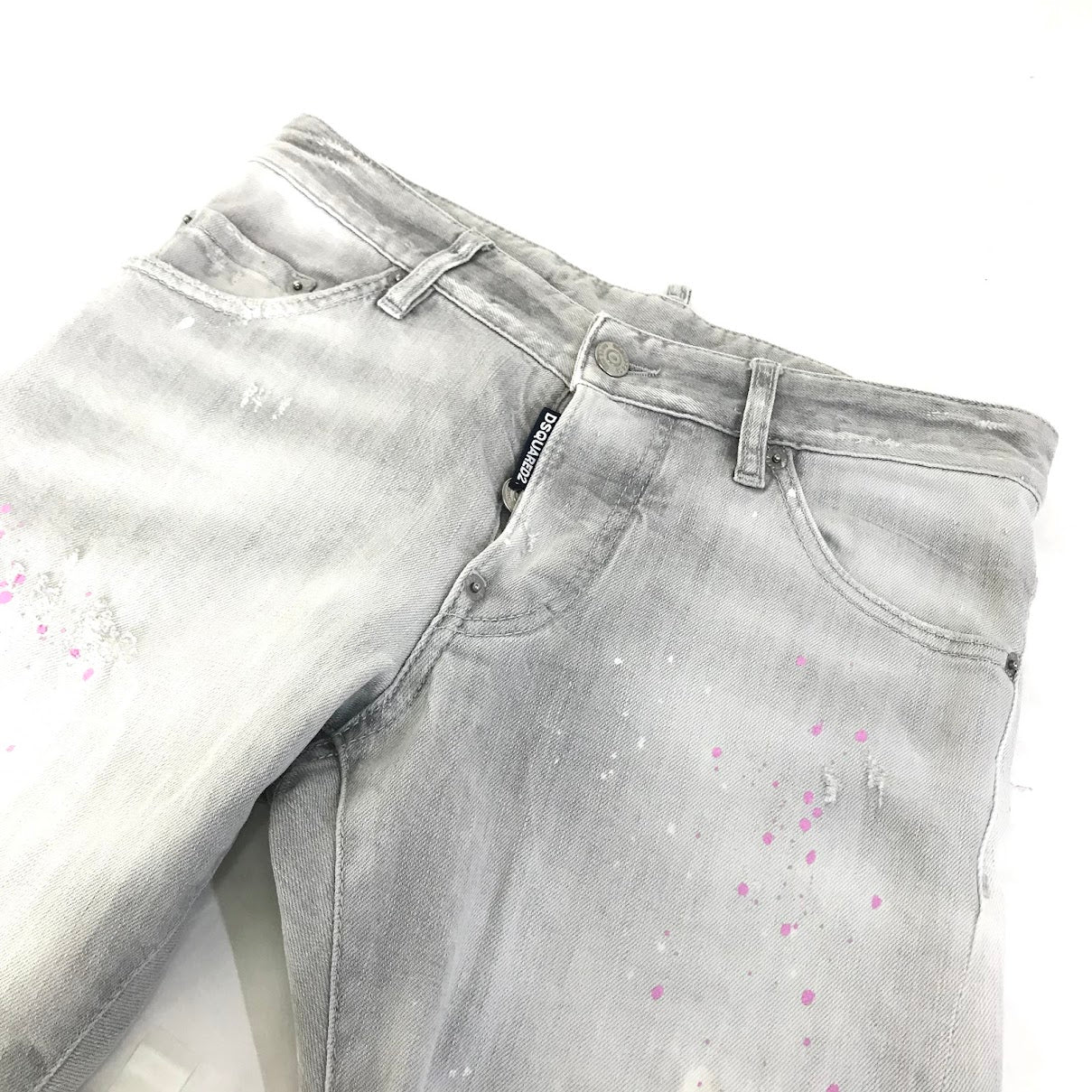 DSQUARED2 | ディースクエアード ペイント加工デニム デニムパンツ S71LA0877 S30260 グレー サイズ：42【倉吉店】