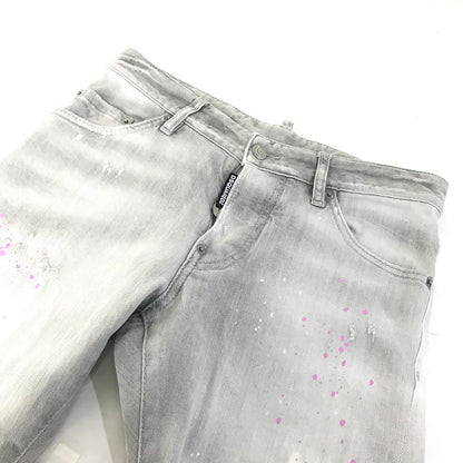 DSQUARED2 | ディースクエアード ペイント加工デニム デニムパンツ S71LA0877 S30260 グレー サイズ：42【倉吉店】