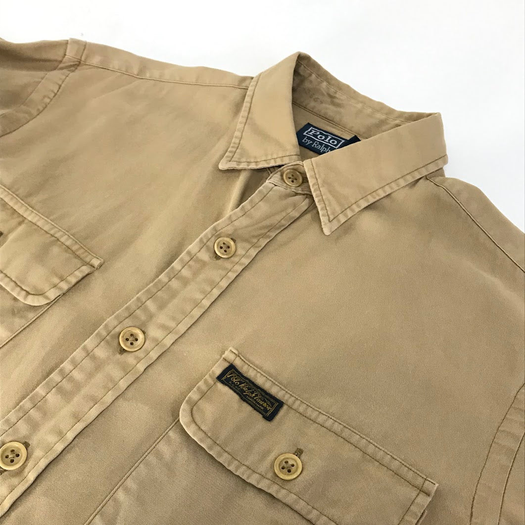 RALPH LAUREN | ラルフローレン ワークシャツ 長袖シャツ ベージュ サイズ：M【倉吉店】
