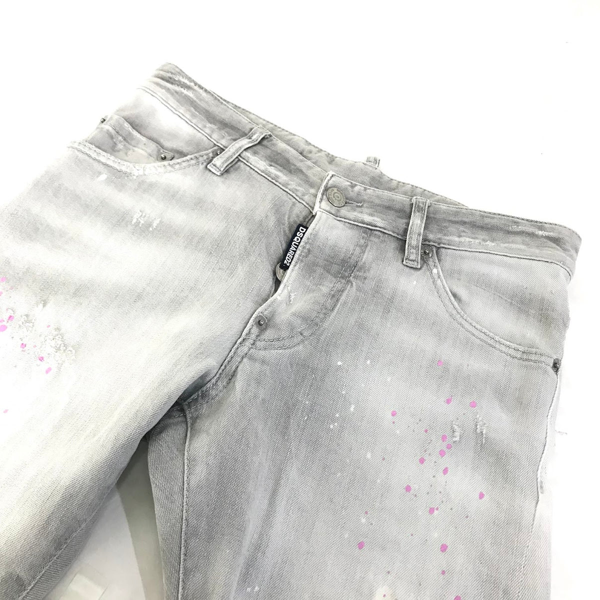 DSQUARED2 | ディースクエアード ペイント加工デニム デニムパンツ S71LA0877 S30260 グレー サイズ：42【倉吉店】