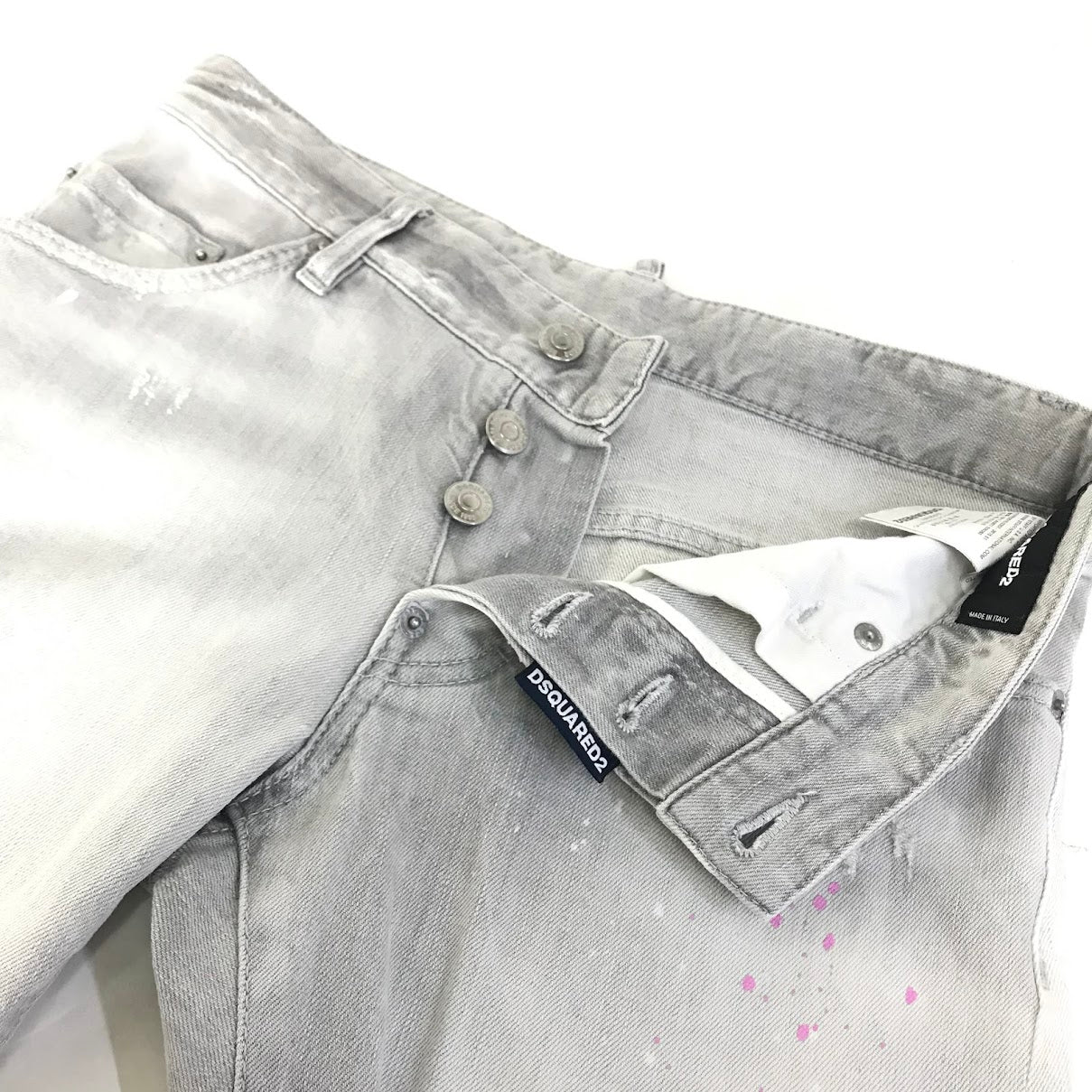 DSQUARED2 | ディースクエアード ペイント加工デニム デニムパンツ S71LA0877 S30260 グレー サイズ：42【倉吉店】