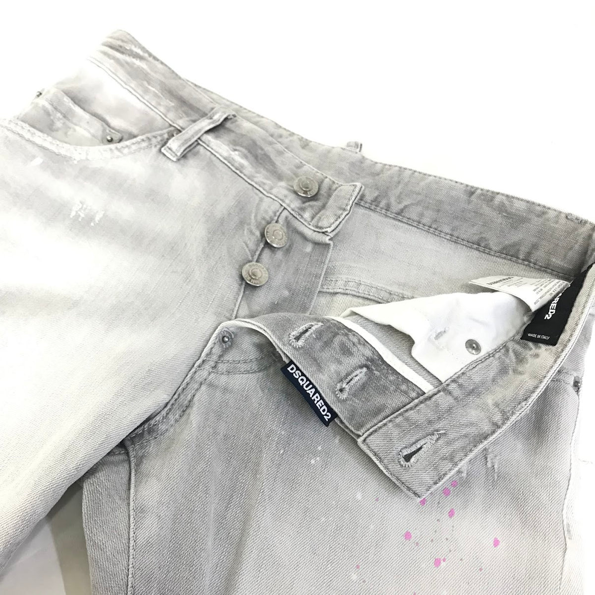 DSQUARED2 | ディースクエアード ペイント加工デニム デニムパンツ S71LA0877 S30260 グレー サイズ：42【倉吉店】