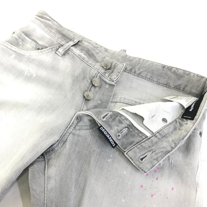 DSQUARED2 | ディースクエアード ペイント加工デニム デニムパンツ S71LA0877 S30260 グレー サイズ：42【倉吉店】