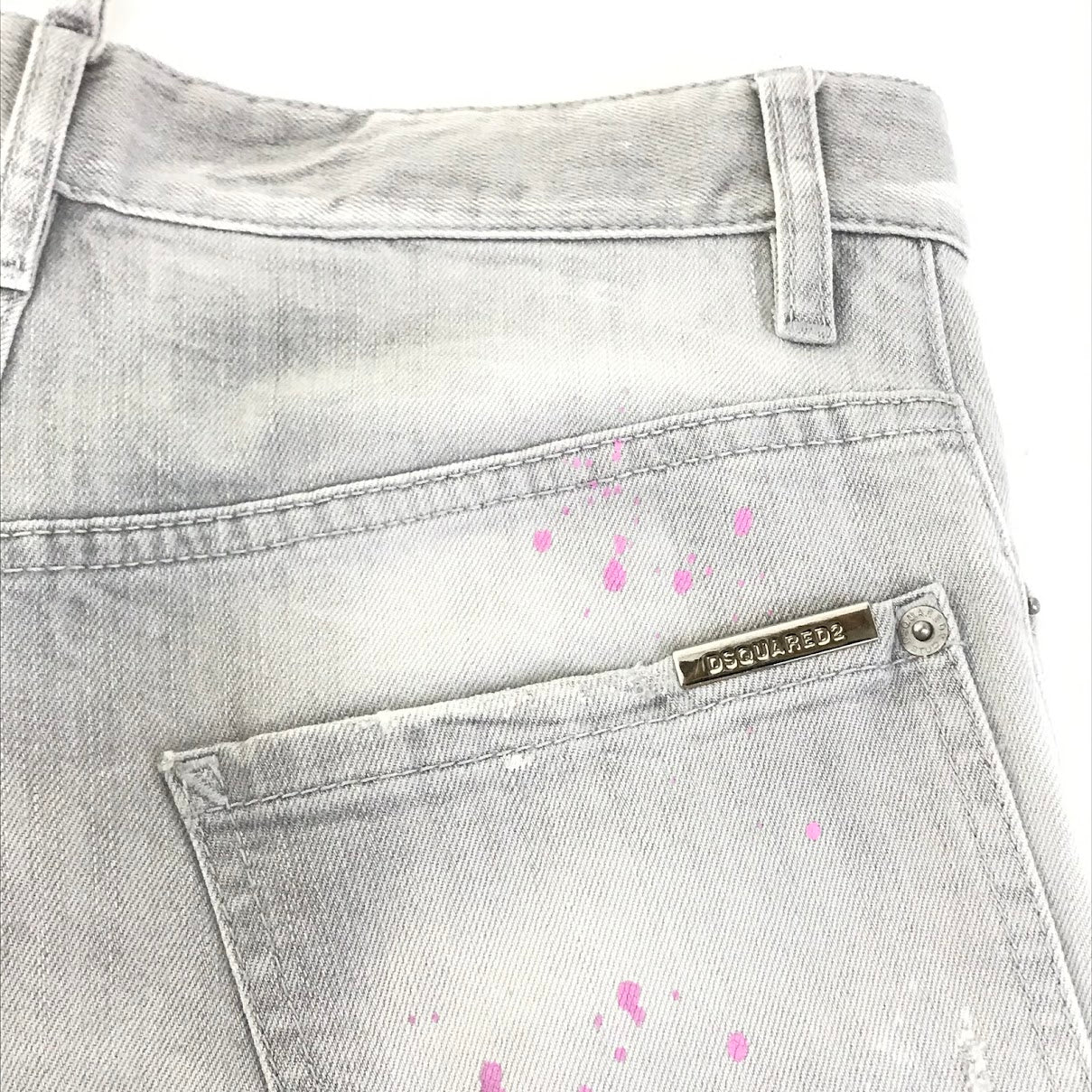 DSQUARED2 | ディースクエアード ペイント加工デニム デニムパンツ S71LA0877 S30260 グレー サイズ：42【倉吉店】