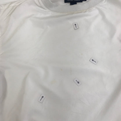 【中古】POLO RALPH LAUREN | ポロ・ラルフローレン ブルゾン POLO GOLF ポロゴルフ 90年代 ピステ ナイロン プルオーバー 実寸 XXL 位 ホワイト サイズ：L【加古川物流】
