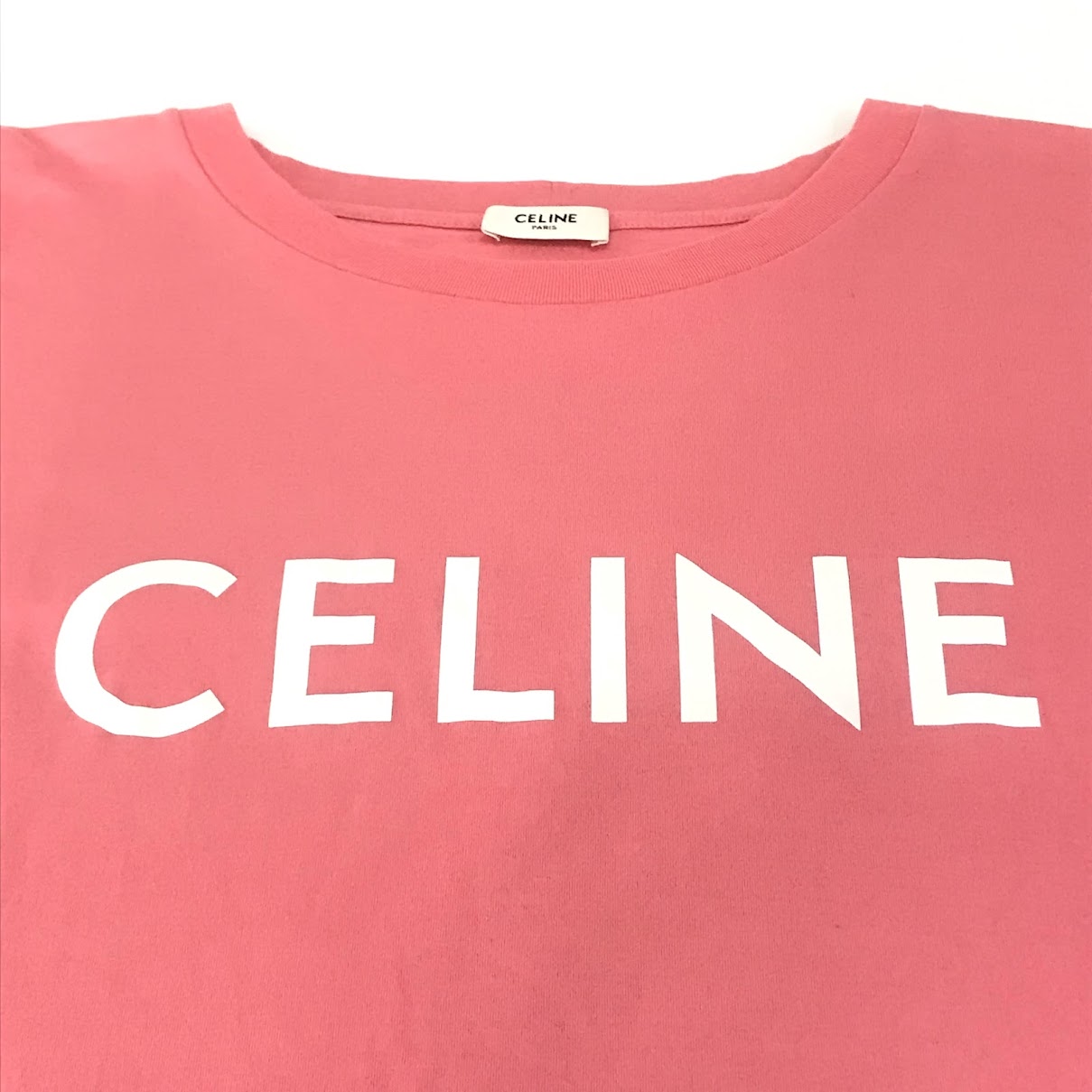CELINE | セリーヌ プリントロゴTee 半袖Ｔシャツ 2X681671Q ピンク サイズ：L【倉吉店】