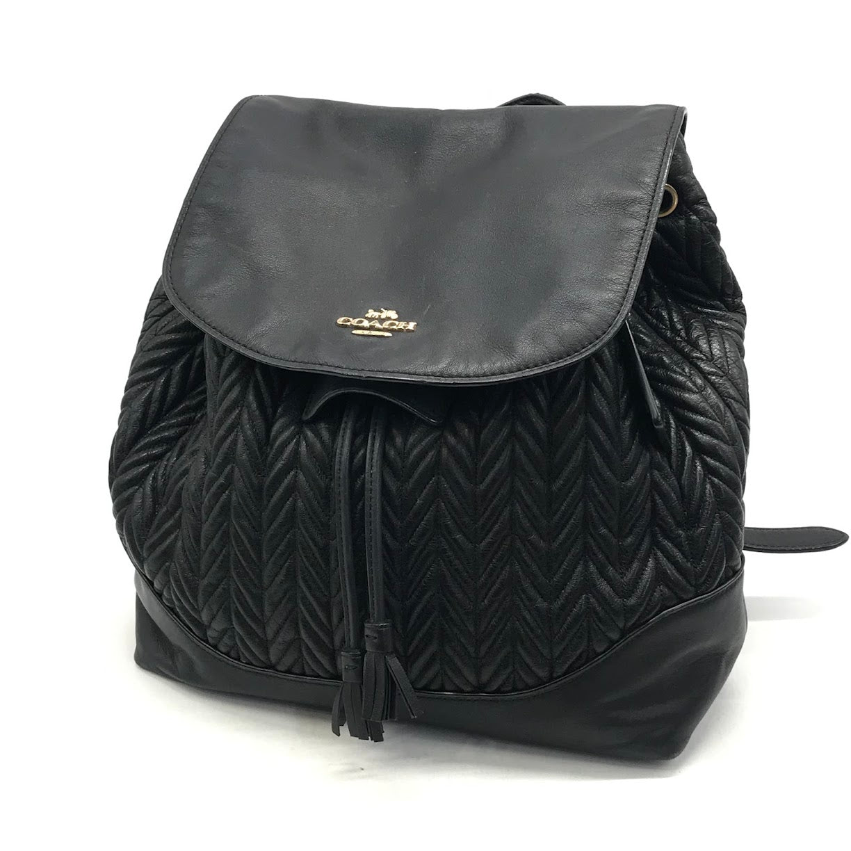 COACH | コーチ Elle Backpack キルティング バックパック リュック・デイパック F72842 ブラック【倉吉店】