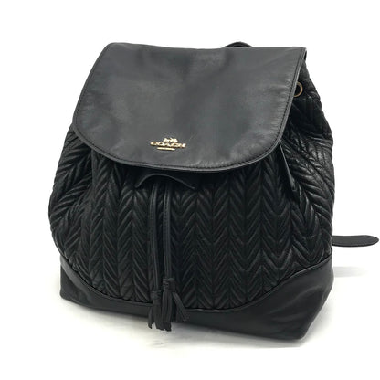 COACH | コーチ Elle Backpack キルティング バックパック リュック・デイパック F72842 ブラック【倉吉店】