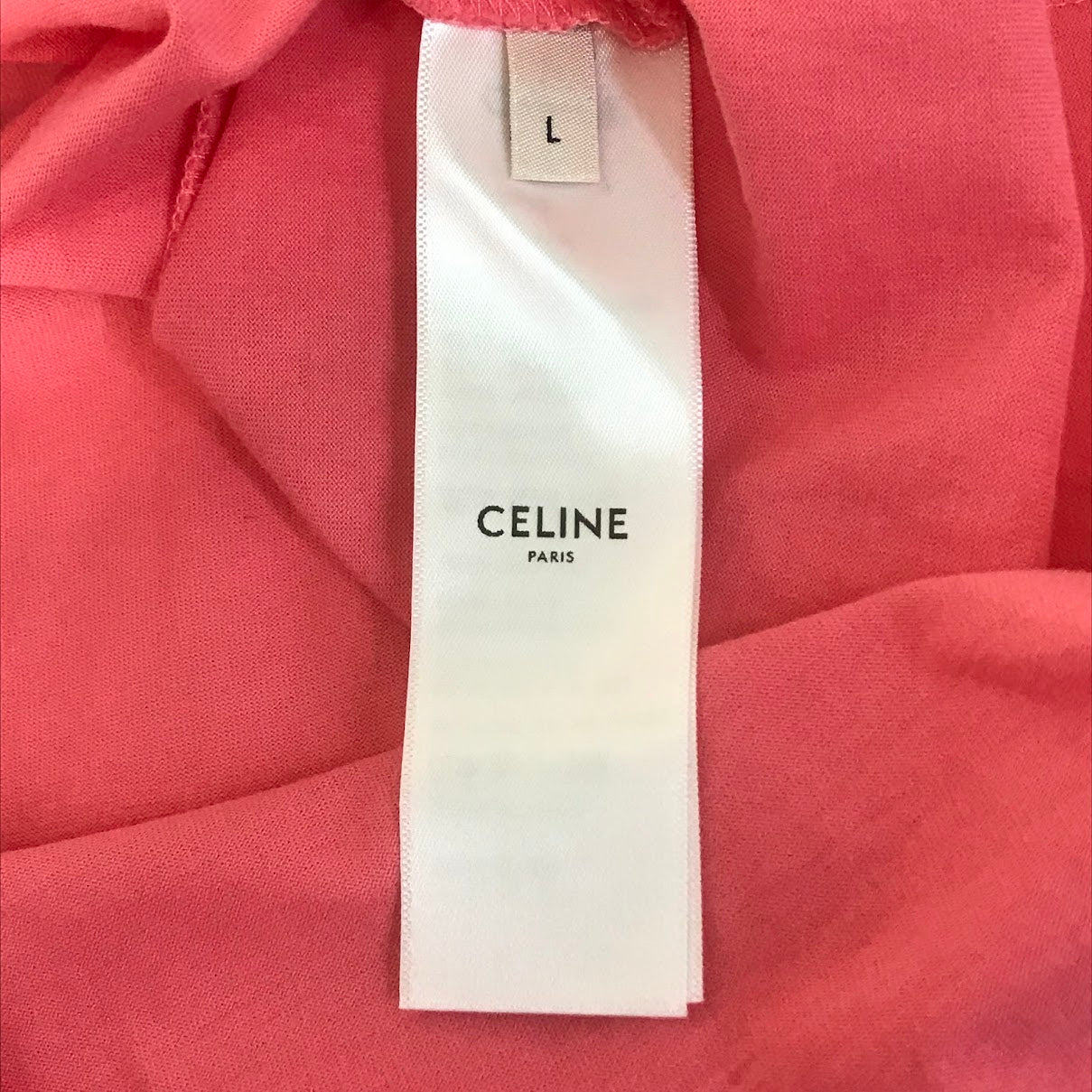 CELINE | セリーヌ プリントロゴTee 半袖Ｔシャツ 2X681671Q ピンク サイズ：L【倉吉店】