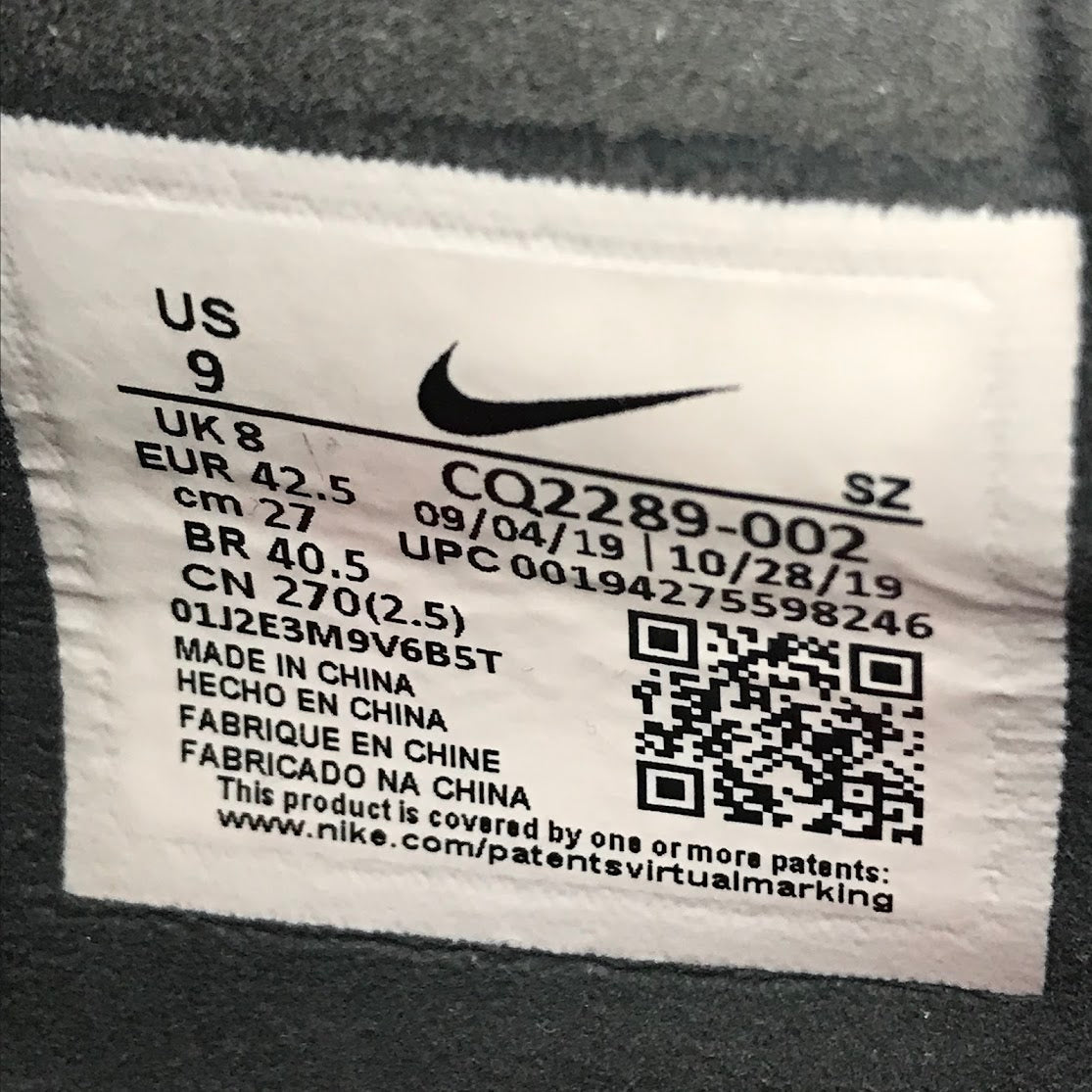NIKE | ナイキ AIR MAX 90 エアマックス90 UNDEFEATED(アンディフィーテッド) スニーカー CQ2289-002 ブラック 27cm【倉吉店】
