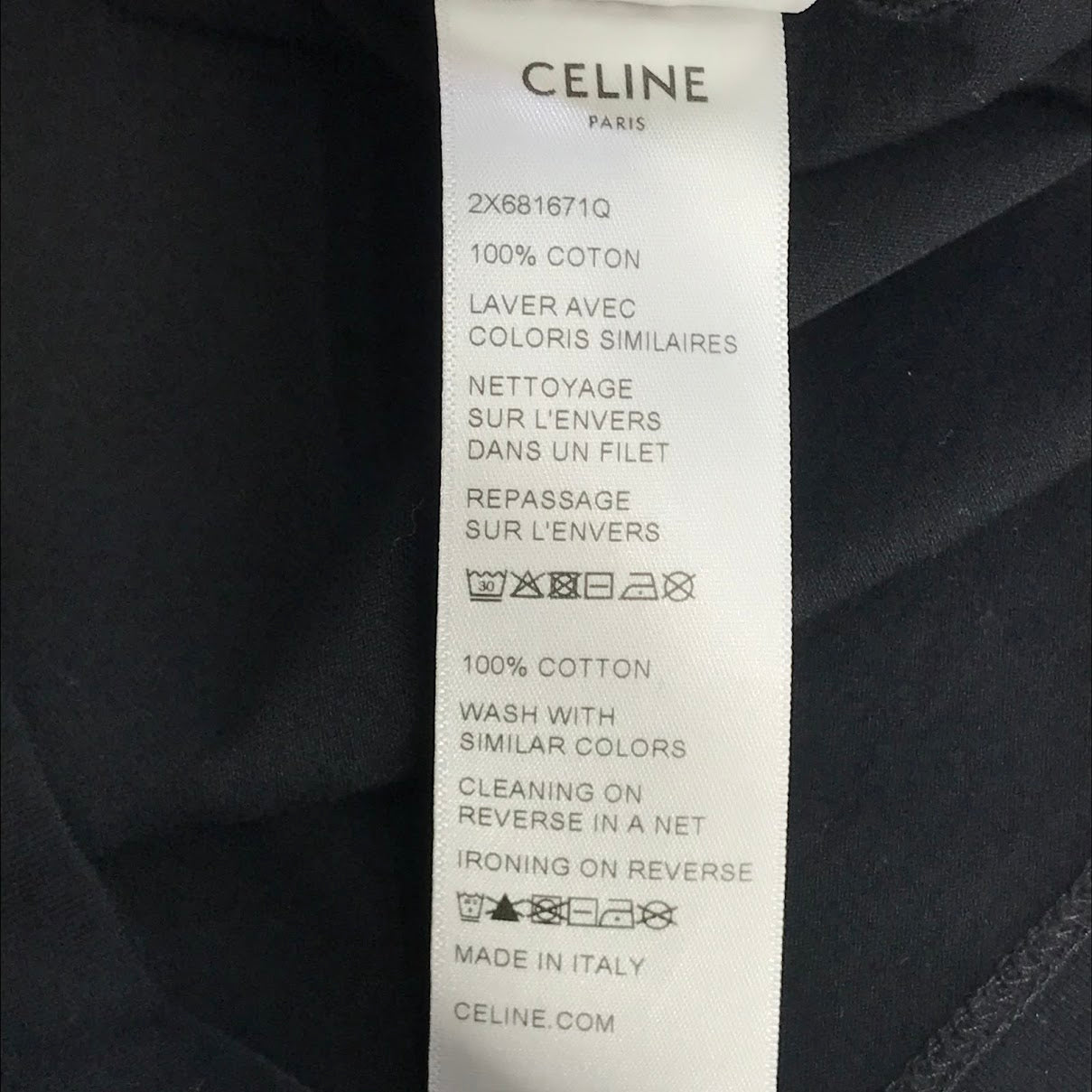 CELINE | セリーヌ ルーズTシャツ 半袖Ｔシャツ 2X681671Q ブラック サイズ：L【倉吉店】