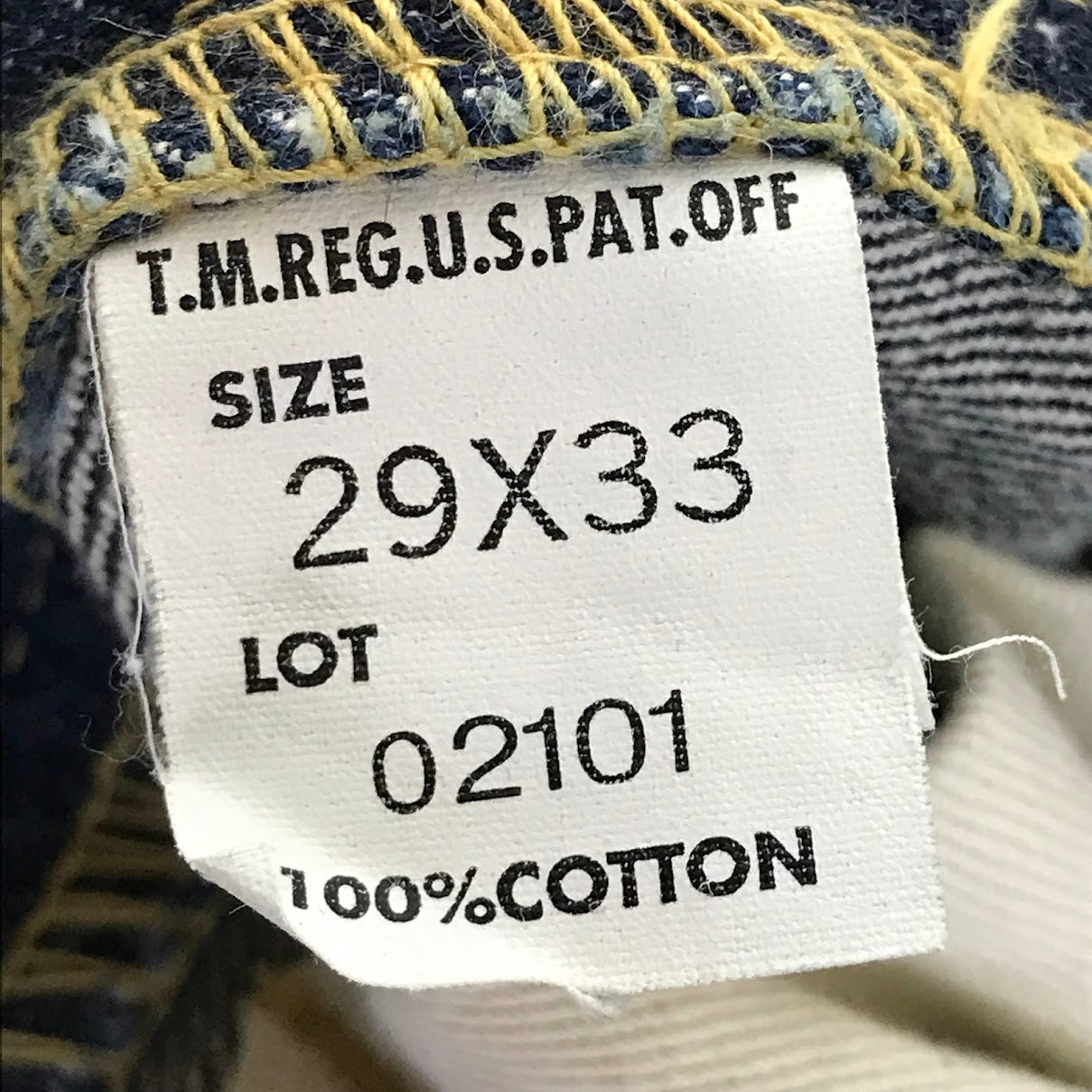 Lee | リー 101B/大戦復刻 デニムパンツ 02101 インディゴ サイズ：29【倉吉店】