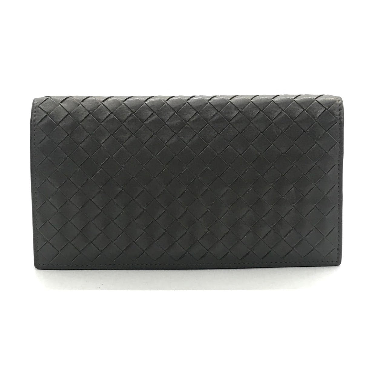 BOTTEGA VENETA | ボッテガヴェネタ イントレチャート 二つ折り長財布 長財布 272541 グレー【倉吉店】