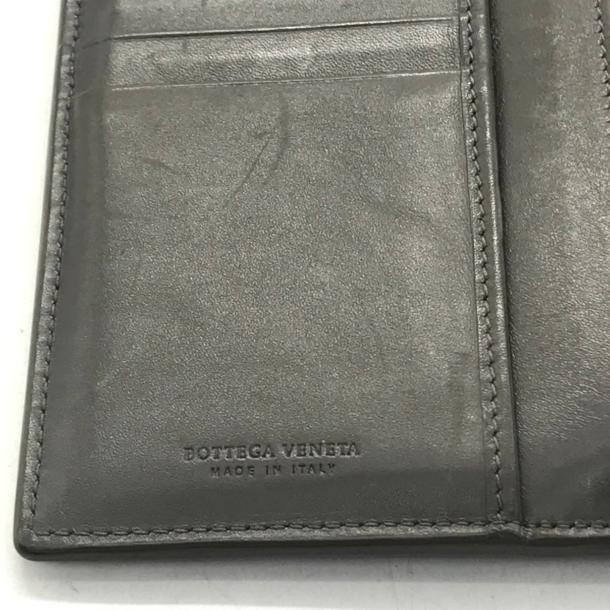 BOTTEGA VENETA | ボッテガヴェネタ イントレチャート 二つ折り長財布 長財布 272541 グレー【倉吉店】