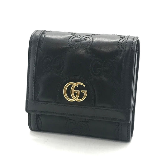 GUCCI | グッチ GGマトラッセ カードケースウォレット 二つ折り財布 723799 ブラック【倉吉店】