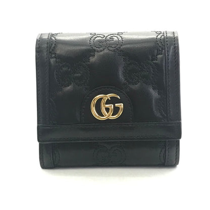 GUCCI | グッチ GGマトラッセ カードケースウォレット 二つ折り財布 723799 ブラック【倉吉店】