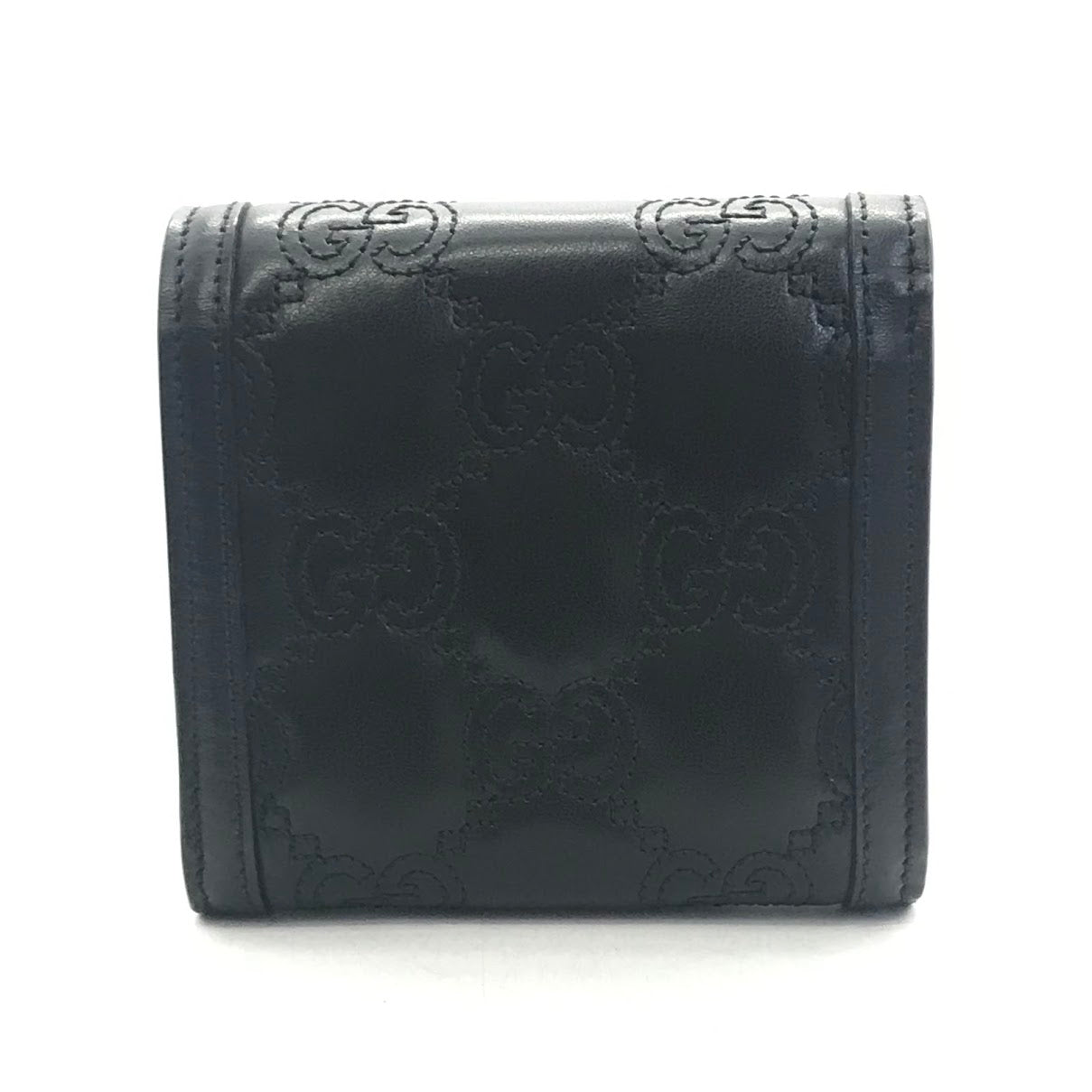 GUCCI | グッチ GGマトラッセ カードケースウォレット 二つ折り財布 723799 ブラック【倉吉店】