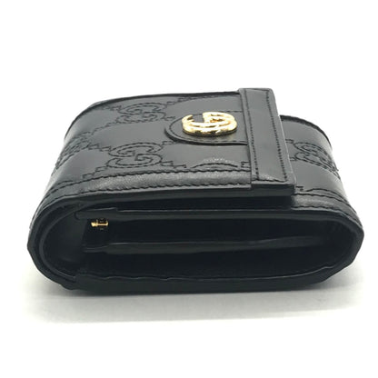 GUCCI | グッチ GGマトラッセ カードケースウォレット 二つ折り財布 723799 ブラック【倉吉店】