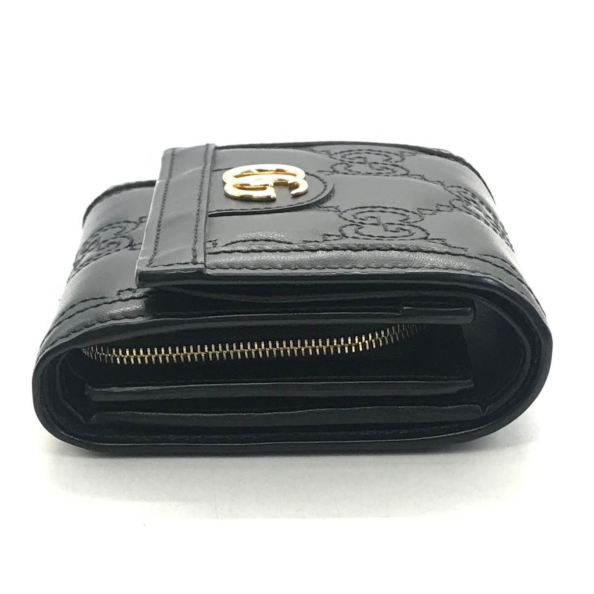 GUCCI | グッチ GGマトラッセ カードケースウォレット 二つ折り財布 723799 ブラック【倉吉店】