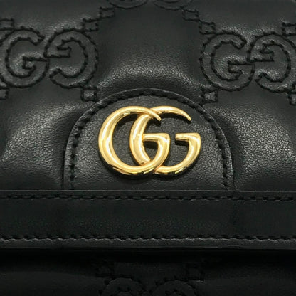 GUCCI | グッチ GGマトラッセ カードケースウォレット 二つ折り財布 723799 ブラック【倉吉店】