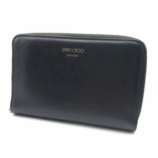 JIMMY CHOO | ジミーチュウ ラウンドファスナー財布 長財布 ブラック【倉吉店】