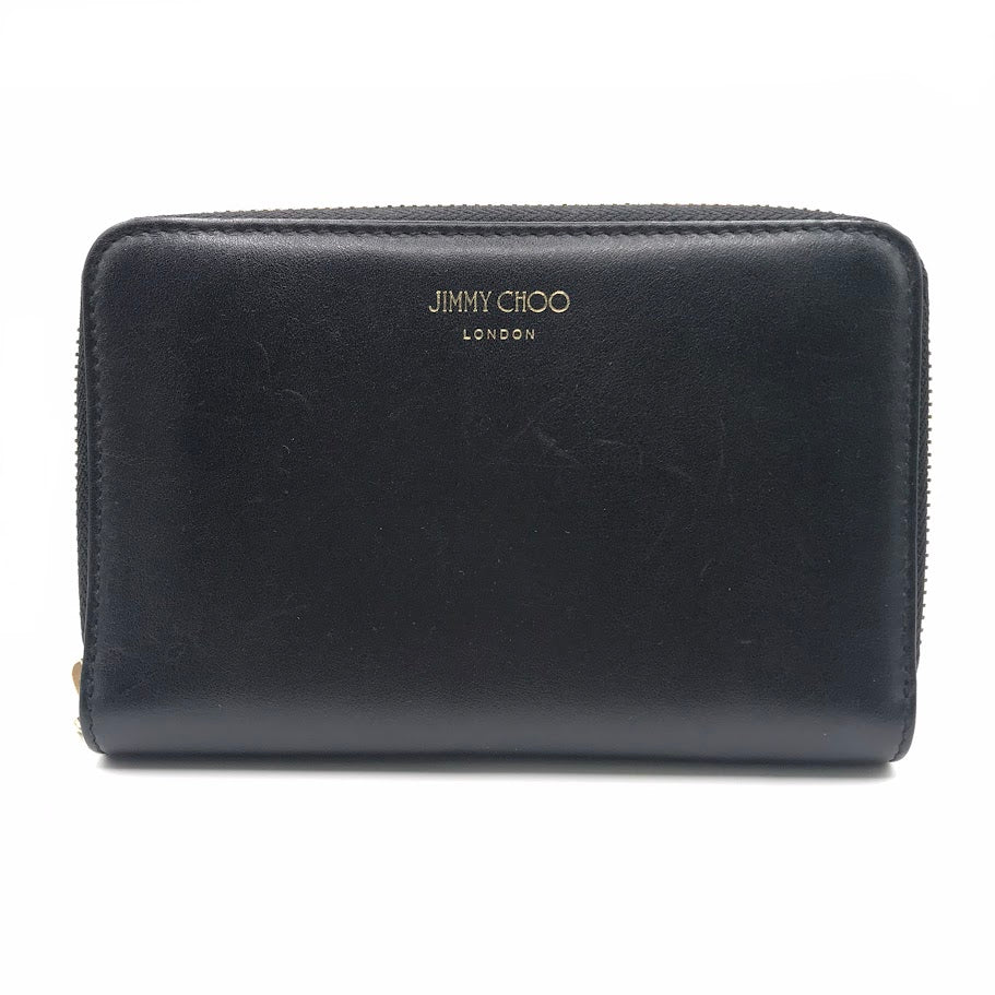JIMMY CHOO | ジミーチュウ ラウンドファスナー財布 長財布 ブラック【倉吉店】