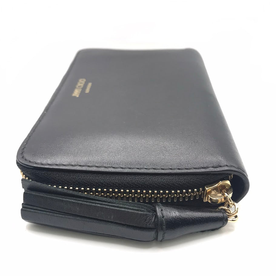 JIMMY CHOO | ジミーチュウ ラウンドファスナー財布 長財布 ブラック【倉吉店】