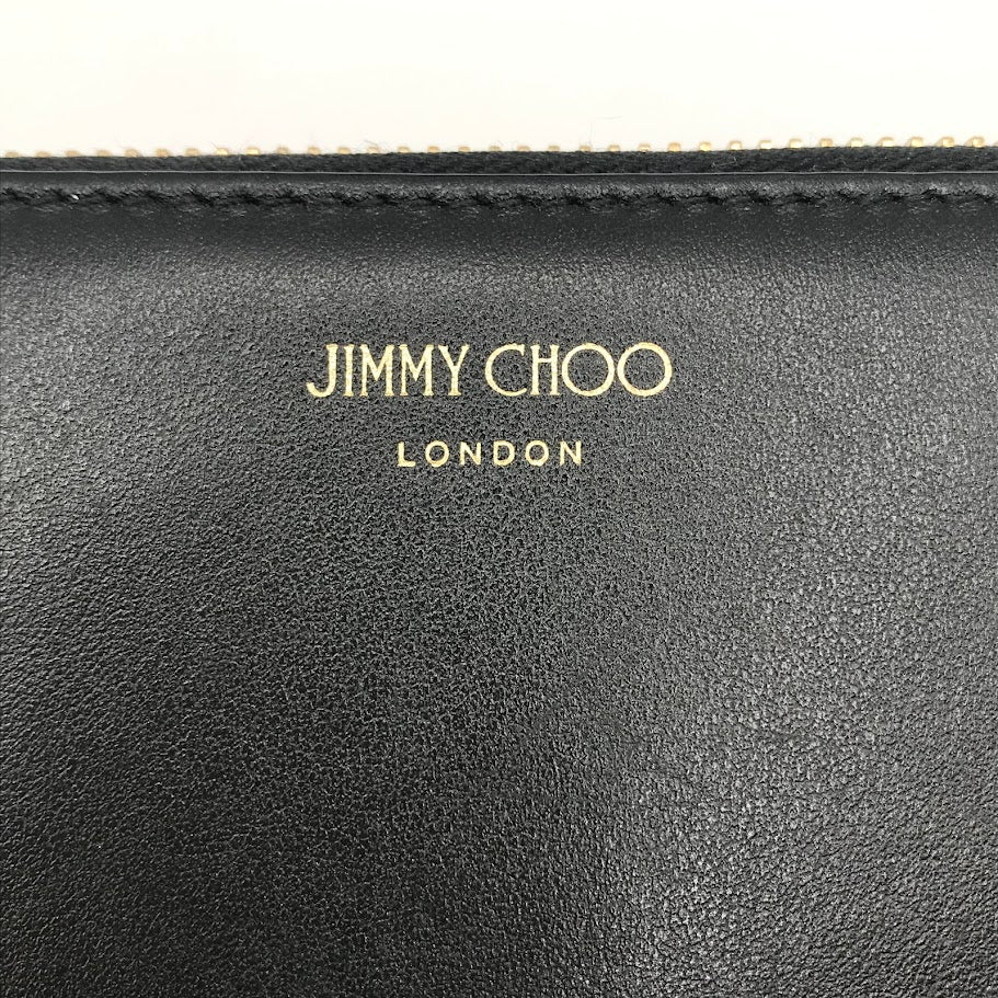 JIMMY CHOO | ジミーチュウ ラウンドファスナー財布 長財布 ブラック【倉吉店】