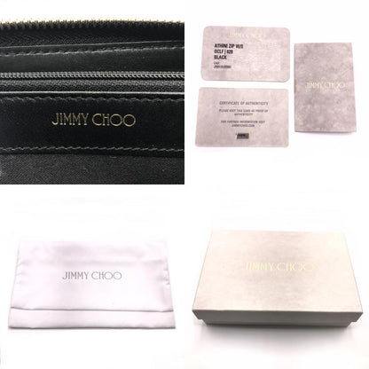JIMMY CHOO | ジミーチュウ ラウンドファスナー財布 長財布 ブラック【倉吉店】