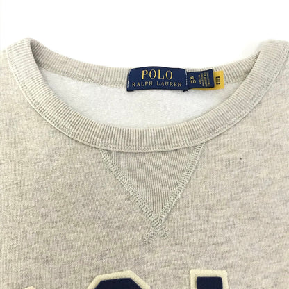 RALPH LAUREN | ラルフローレン Vガゼット フェルトロゴ スウェット ベージュ サイズ：XL【倉吉店】
