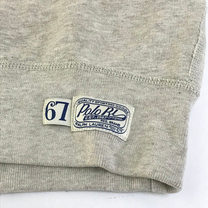 RALPH LAUREN | ラルフローレン Vガゼット フェルトロゴ スウェット ベージュ サイズ：XL【倉吉店】