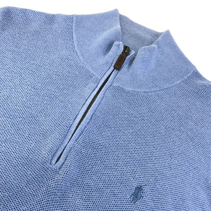 RALPH LAUREN | ラルフローレン PIMA COTTON ハーフジップニット ニット ブルー サイズ：L【倉吉店】