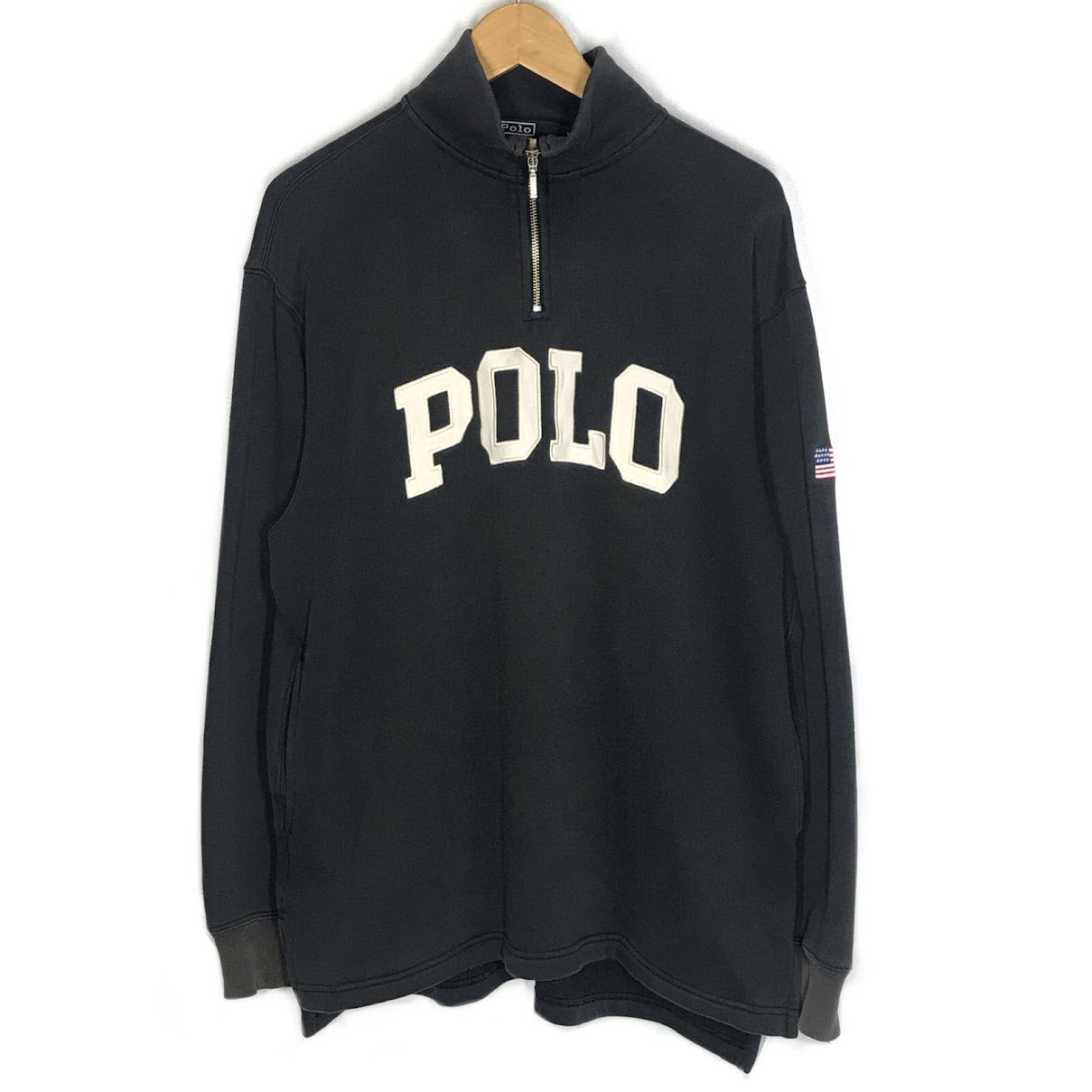 RALPH LAUREN | ラルフローレン ハーフジップ スウェット ブラック サイズ：L【倉吉店】