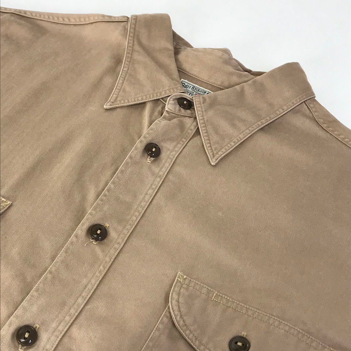 Buzz Rickson's | バズリクソンズ HERRINGBONE WORK SHIRT 長袖ワークシャツ 長袖シャツ BR26081 ベージュ【倉吉店】