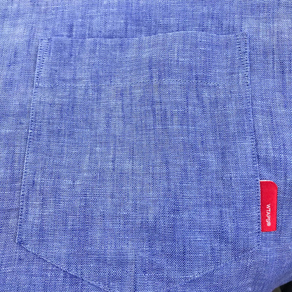 W)TAPS | ダブルタップス 14SS PLAIN L/S SHIRTS.LINEN.GAUZE.ALBINI アルビニ 長袖シャツ 141SPDT-SHM03 ブルー サイズ：S【倉吉店】
