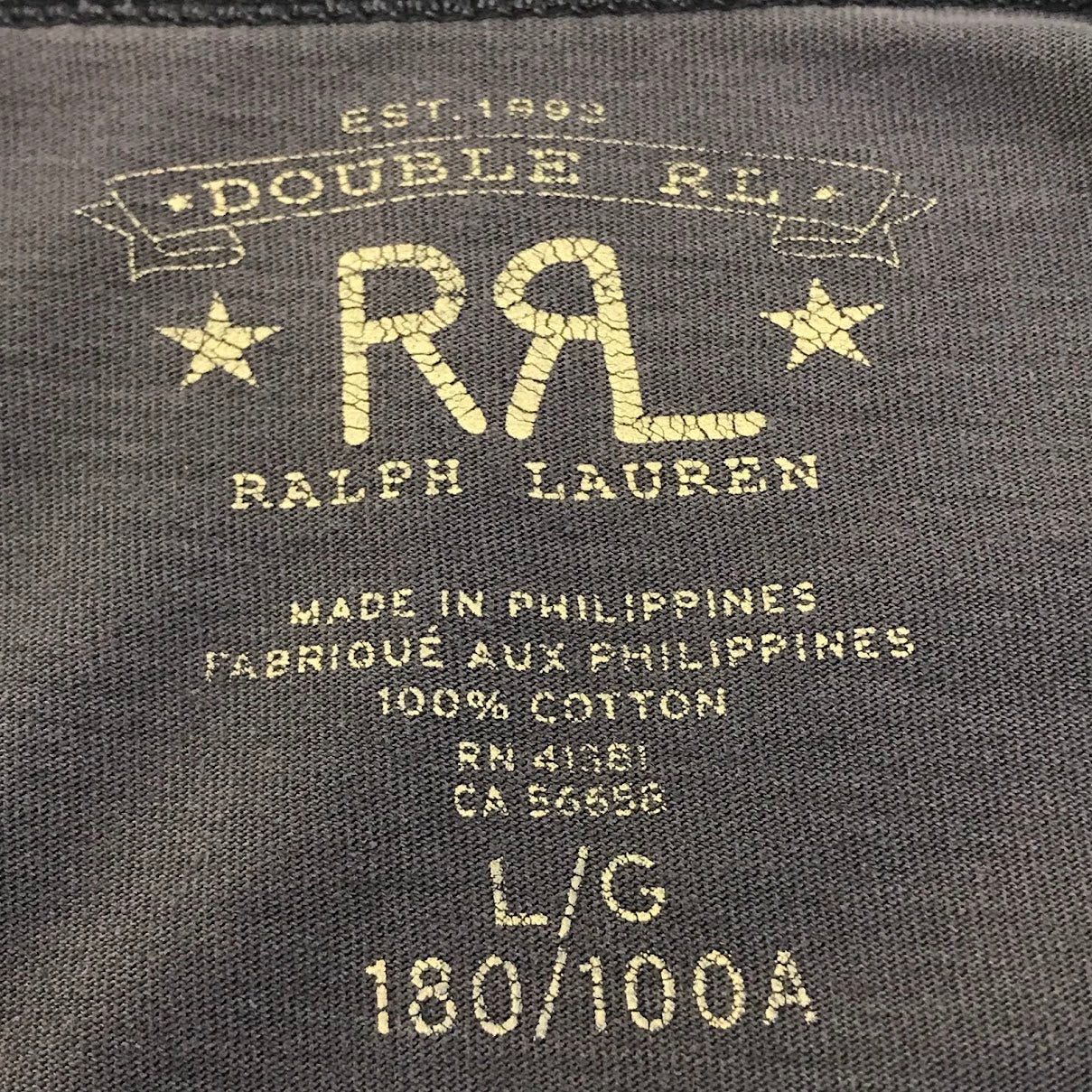 RRL(RALPH LAUREN) | ダブルアールエルラルフローレン 半袖Ｔシャツ グレー サイズ：L【倉吉店】【代金引換不可・日時指定不可】【ポスト投函】