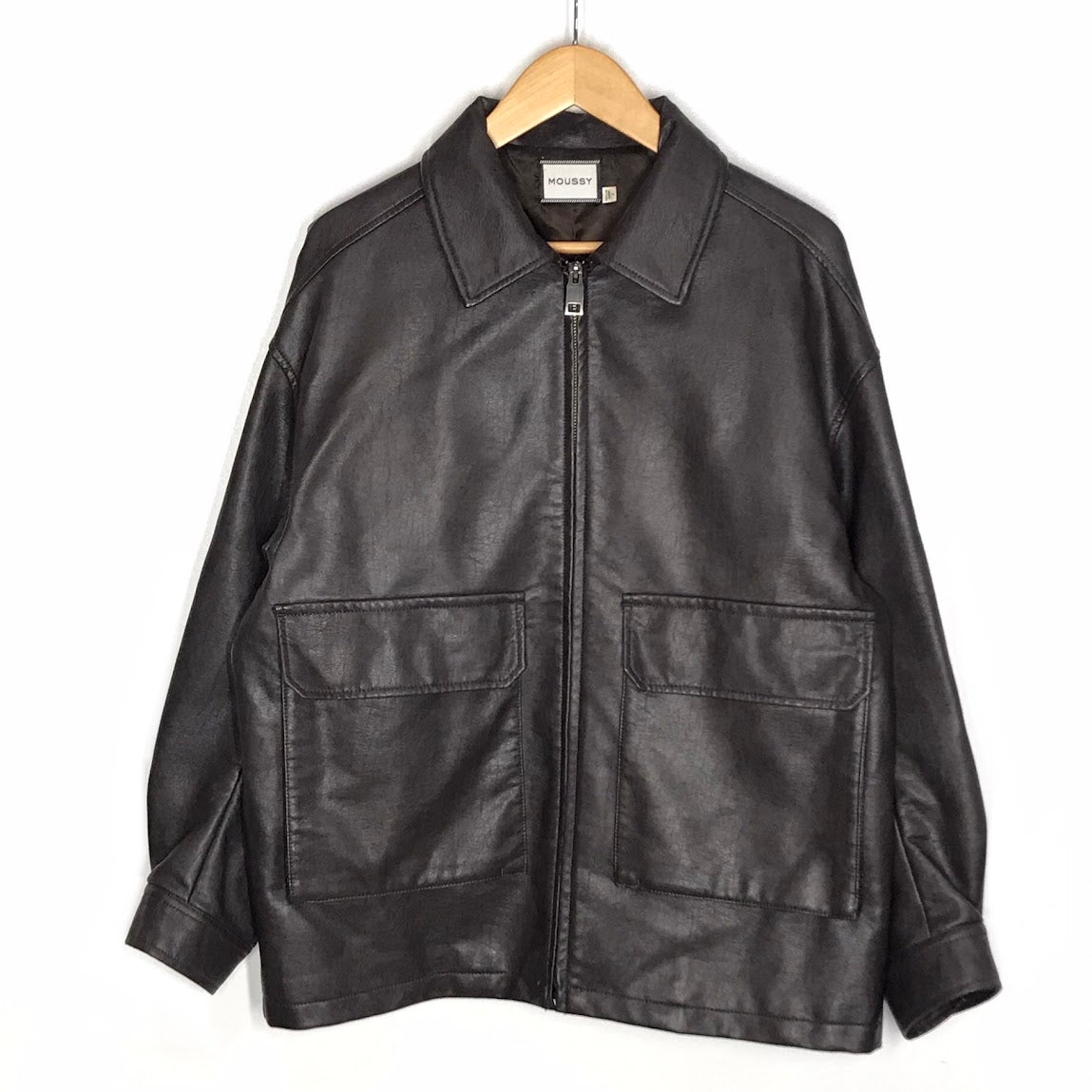 MOUSSY | マウジー F/LEATHER BIG JACKET フェイクレザー その他アウター 010GA630-6320 ブラウン【倉吉店】