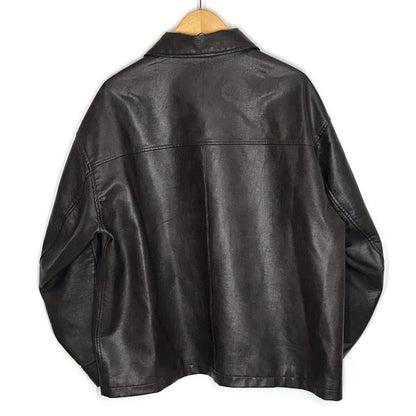 MOUSSY | マウジー F/LEATHER BIG JACKET フェイクレザー その他アウター 010GA630-6320 ブラウン【倉吉店】