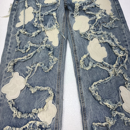 RACER WORLDWIDE Definitive Patch Jeans デニムパンツ インディゴ サイズ：30【加古川店】