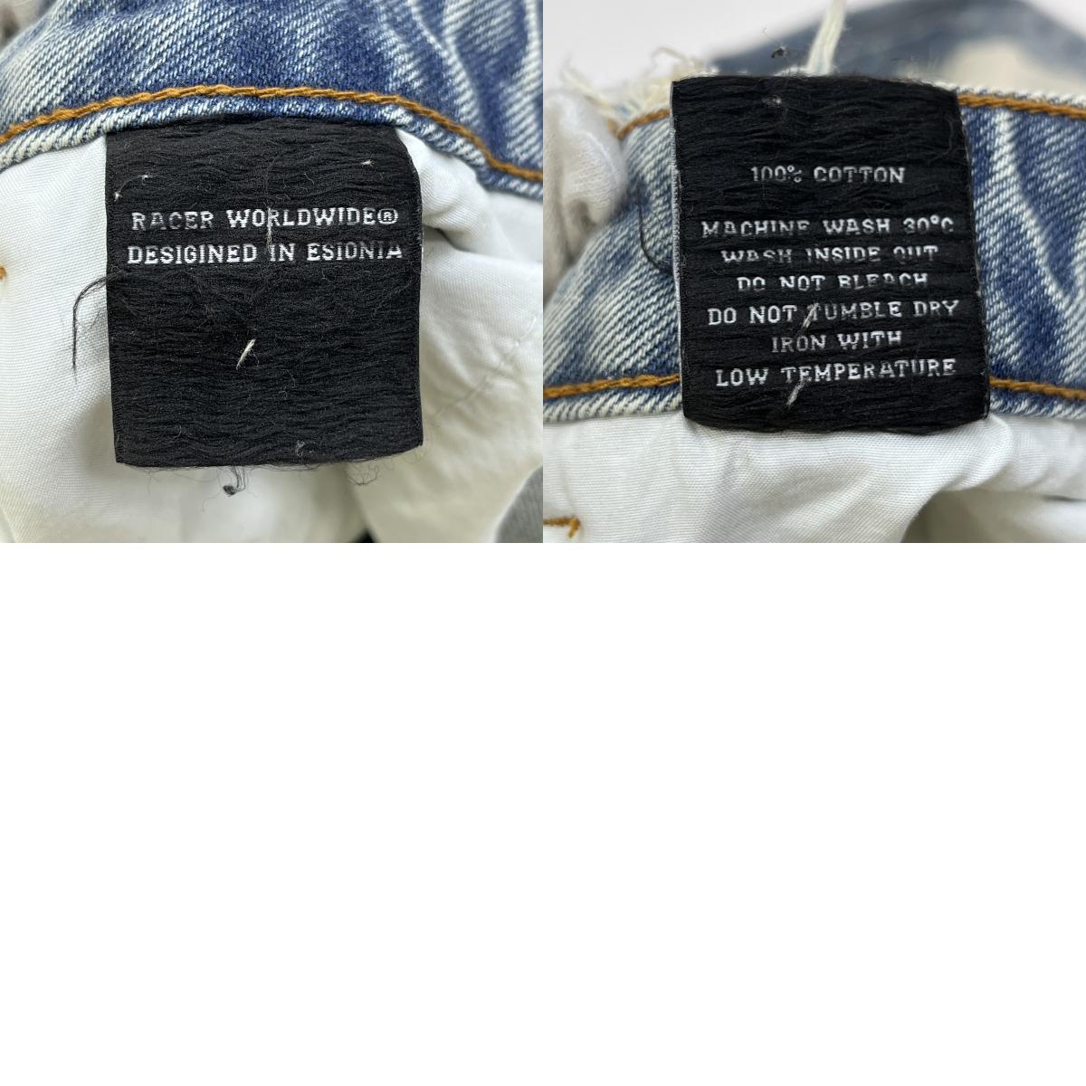 RACER WORLDWIDE Definitive Patch Jeans デニムパンツ インディゴ サイズ：30【加古川店】