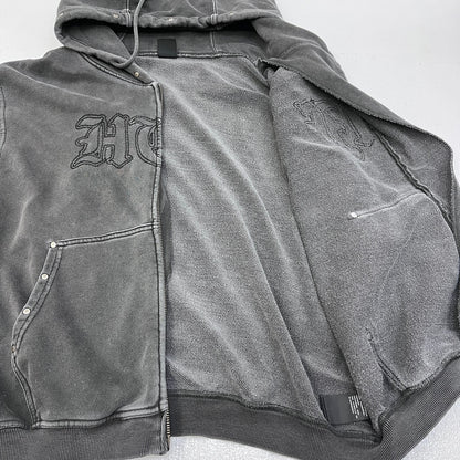 HUF | ハフ STUDDED FULL ZIP HOODIE 26SS パーカー ブラック サイズ：M【加古川店】