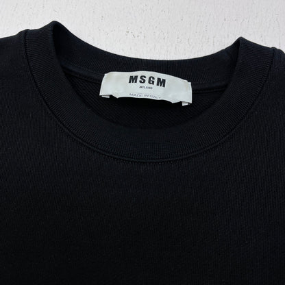 MSGM | エムエスジーエム ブラッシュロゴ スウェットシャツ スウェット 3940MM513 ブラック サイズ：XS【加古川店】