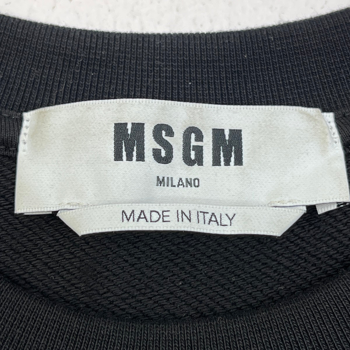 MSGM | エムエスジーエム ブラッシュロゴ スウェットシャツ スウェット 3940MM513 ブラック サイズ：XS【加古川店】
