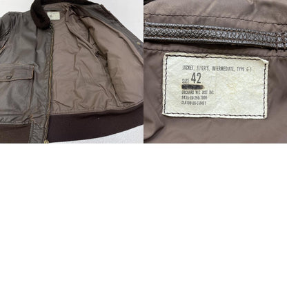 MILITARY衣料 | ミリタリーイリョウ u.s navy:g-1 flight jacket 80's ミリタリージャケット dla100-86-c-0481 ブラウン サイズ：42【加古川店】