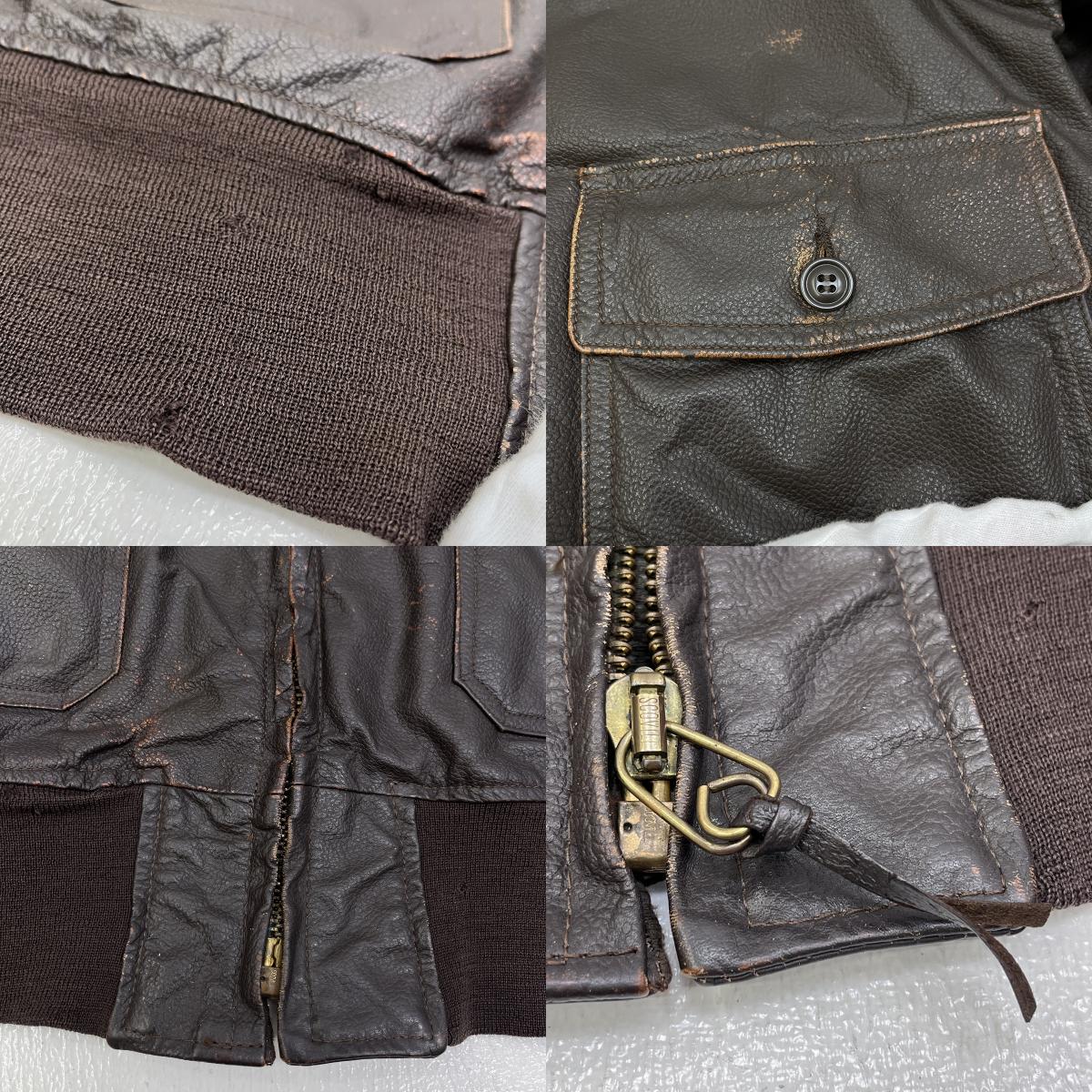 MILITARY衣料 | ミリタリーイリョウ u.s navy:g-1 flight jacket 80's ミリタリージャケット dla100-86-c-0481 ブラウン サイズ：42【加古川店】