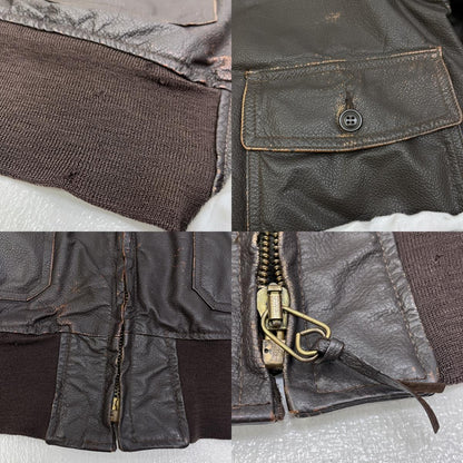 MILITARY衣料 | ミリタリーイリョウ u.s navy:g-1 flight jacket 80's ミリタリージャケット dla100-86-c-0481 ブラウン サイズ：42【加古川店】