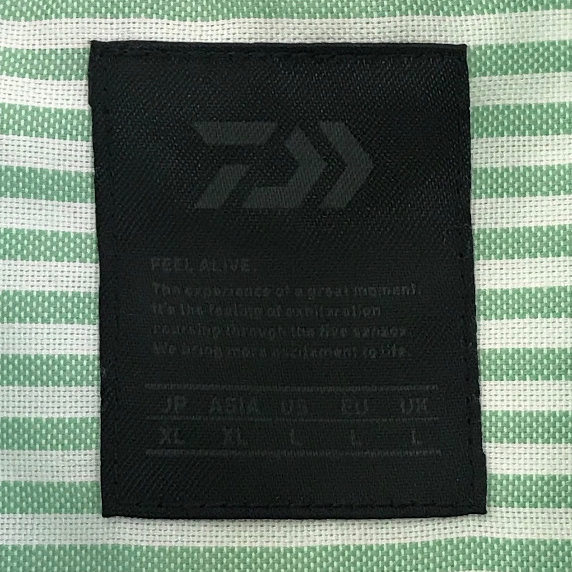 DAIWA PIER39 | ダイワピア TECH BUTTON DOWN SHIRTS L/S OXFORD ストライプ柄 長袖シャツ BE-86023 グリーン×ホワイト サイズ：XL【倉吉店】