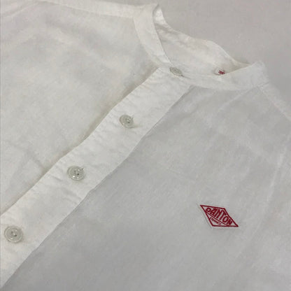 Danton | ダントン リネン バンドカラーシャツ 長袖シャツ JD-3606 ホワイト サイズ：36【倉吉店】